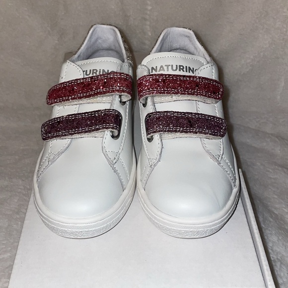 NWT Naturino HASSELT 2 VL. Leather and Glitter Girls Sneakers - Picture 9 of 16